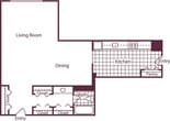 Studio, 1 Bath 697 SF E4