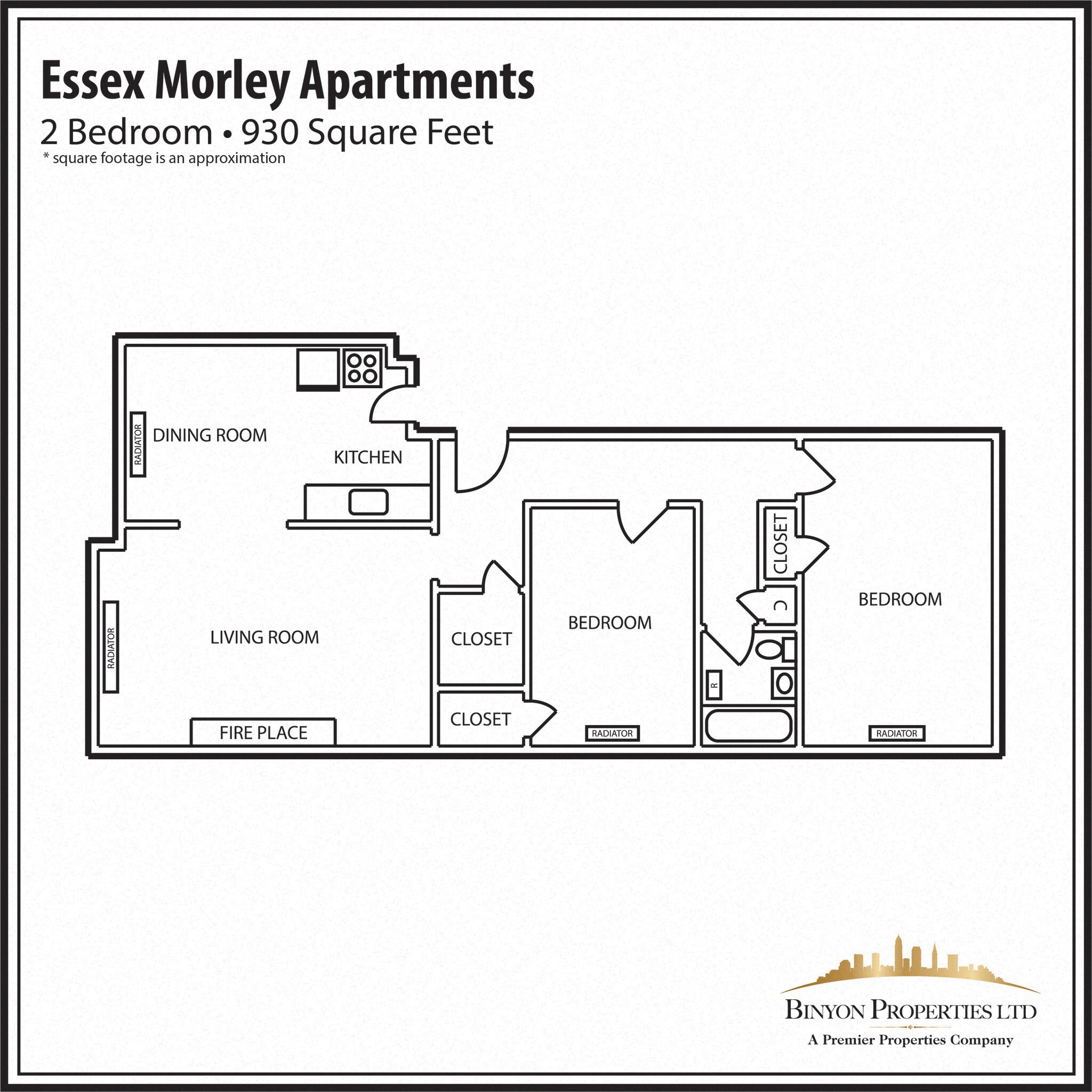 Essex-Morley and Barclay Apartments – EM 2 Bedroom