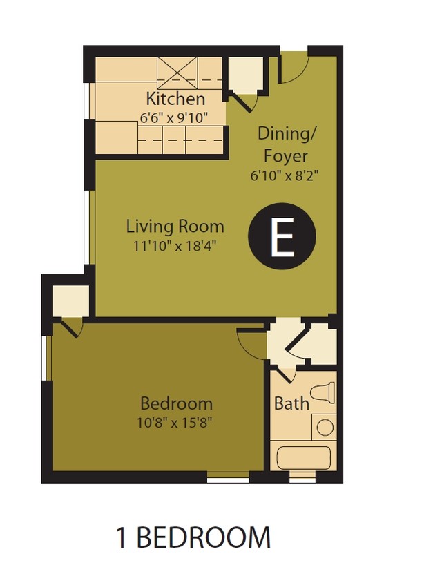 1BR/1BA - Fiesta Apartments