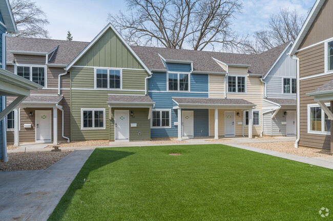 Enter from central courtyard - Cottage Grove at St. Mary's Townhomes