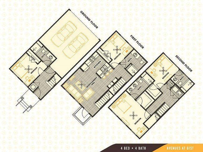 4BR/4BA - The Betty Townhomes (Per Bed Lease)