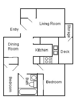 2BR/1BA - Sagecrest Apartments