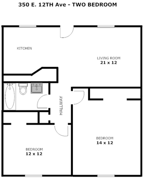 2BR/1BA - The University Commons