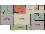 2 Bedroom, 2 Bath 1165 sqft D