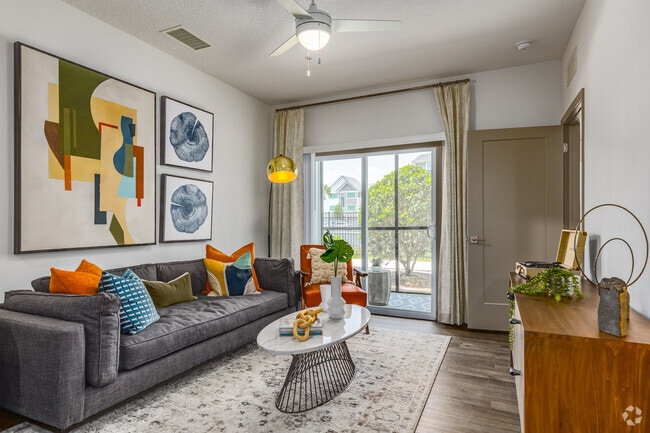 2 BR, 2 BA - 972SF - Living Room - BLVD 2600