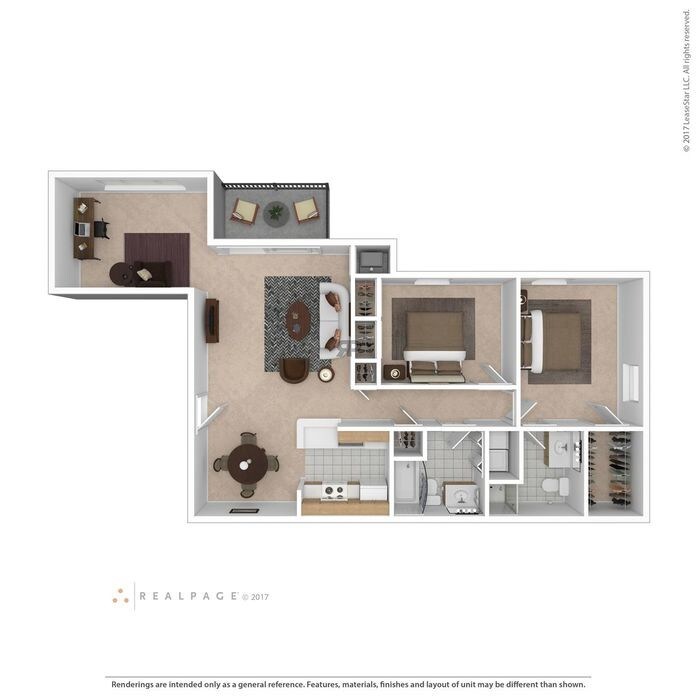Spruce Run – 2 Bedroom Traditional with Den