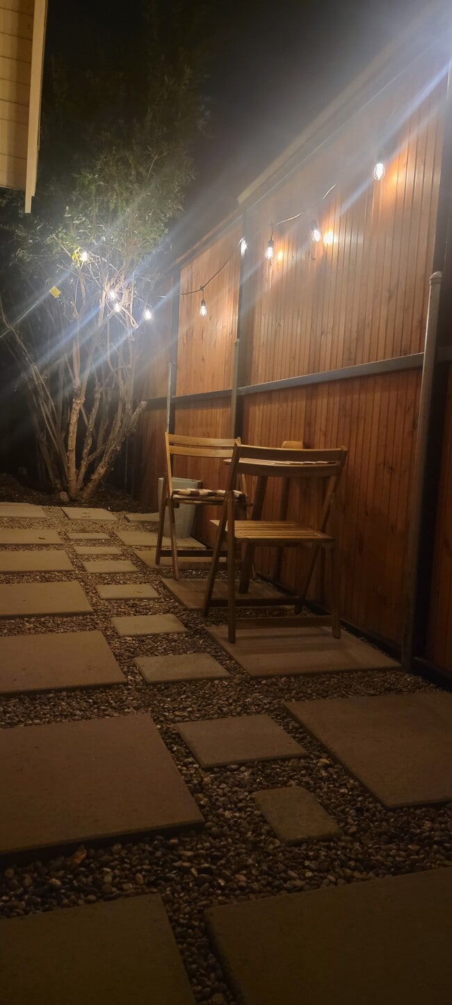 patio at night time - 110 N San Marino Ave