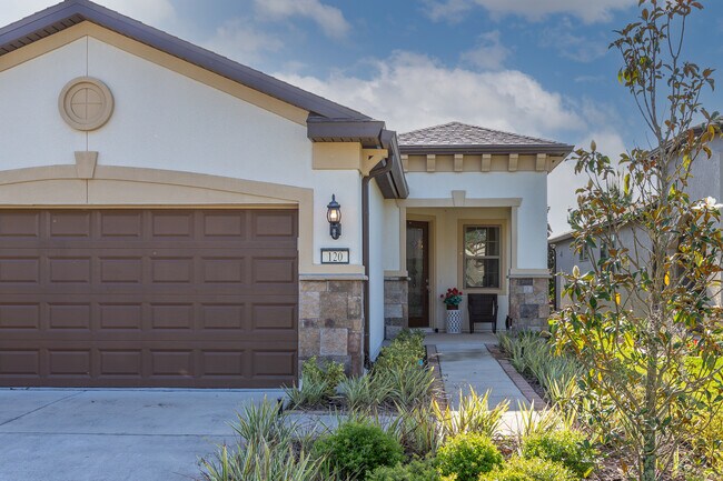 Gracious driveway and entry - 120 Covered Creek Dr