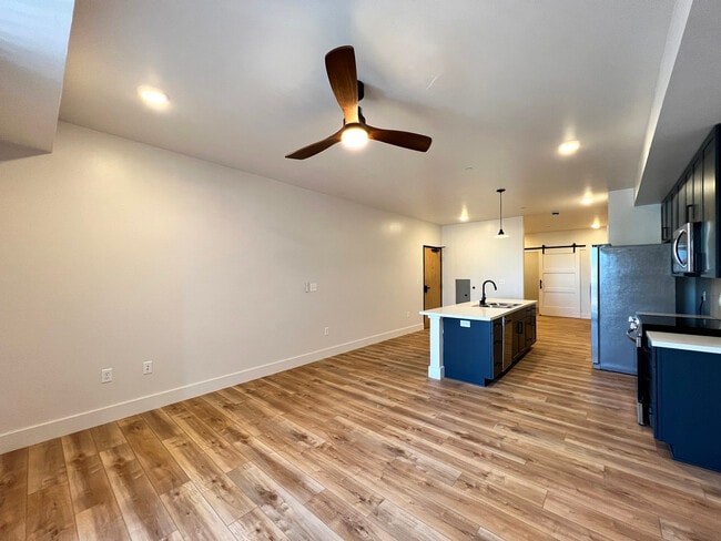 Living room/kitchen area - 138 E Street