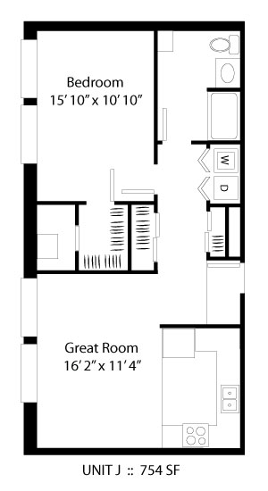 1 habitación (taya-50) - Taylor Park Apartments 55+