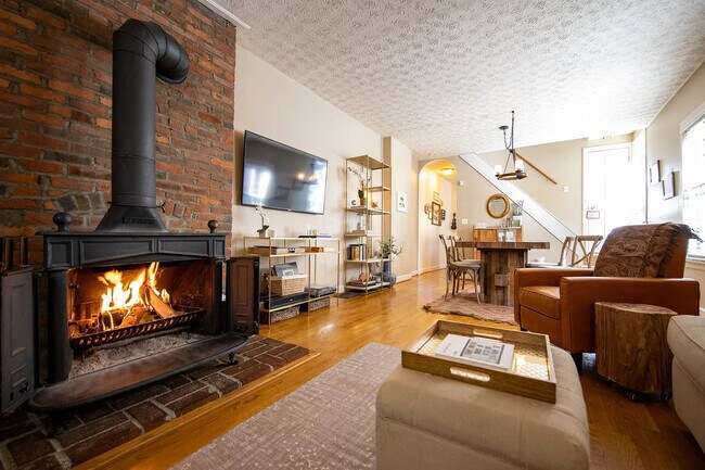 Cozy up to this wood burning fireplace - 594 Briggs St