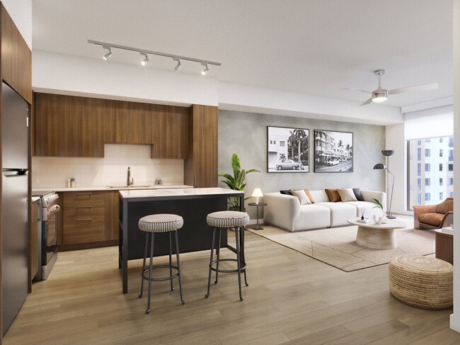 Living Room/ Kitchen - Lakeview at NoMi