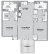 2 Bed 2 Bath-B3.3-T