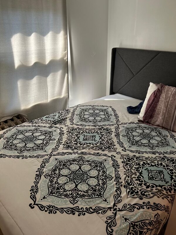 The small bedroom also has beautiful treetop views outside the window. - 565 Portland Ave