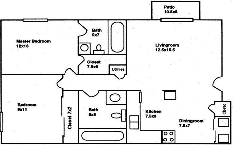 2HAB/2BA - Holly Ridge Apartments