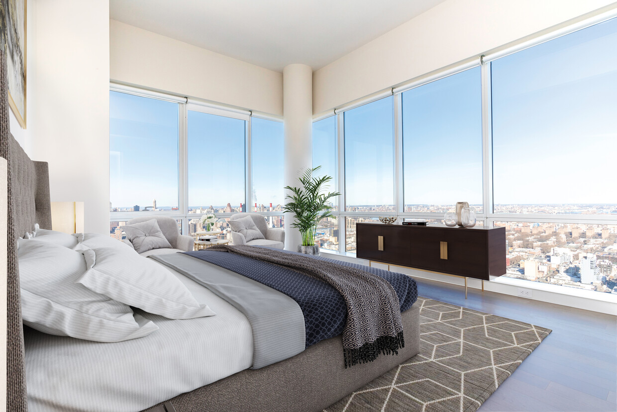 Bedroom w/Stunning Wall to Ceiling Windows - Tower 28