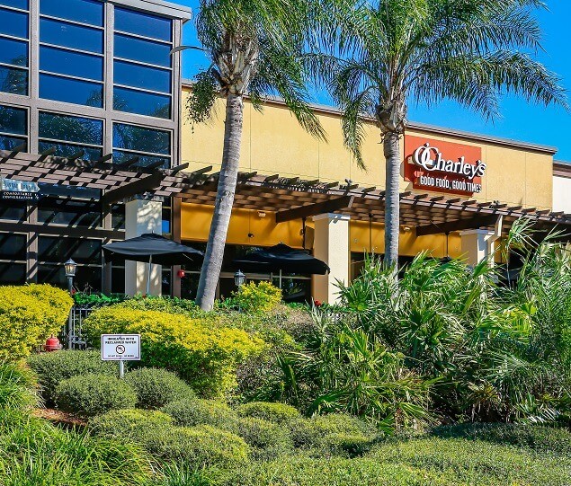 Phillips Crossing contains a variety of shops and restaurants, including O’Charley’s