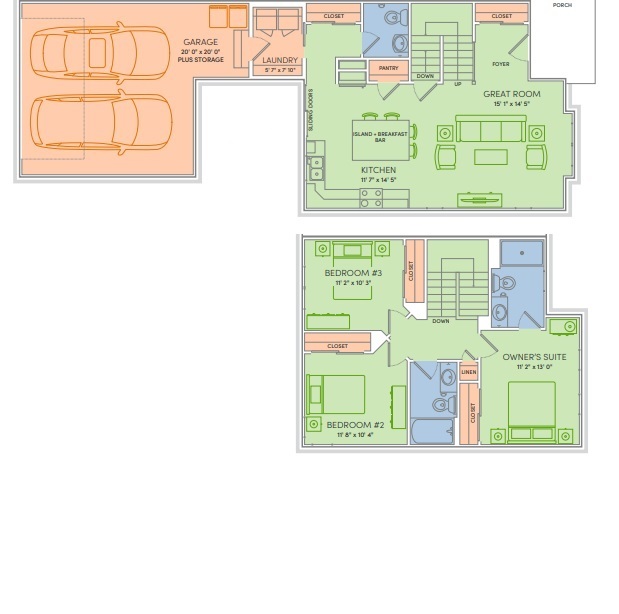 First and Second Floor Plans - 669 Hillcrest Dr