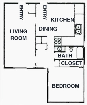 1HAB/1BA - Village Commons