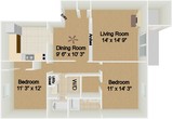 2 bedroom 2 bath