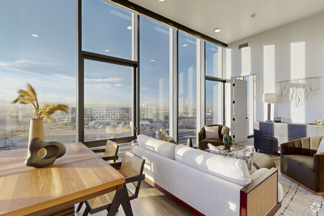 2BR, 2BA - 1,384SF - Living Room - One River North