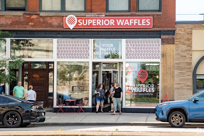 Superior Waffles is always busy serving breakfast downtown Superior.