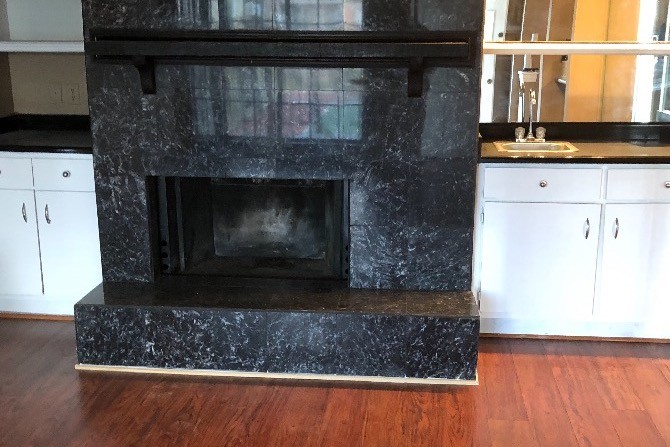 Lovely marble fireplace and wet bar I living - 2800 Jeanetta St