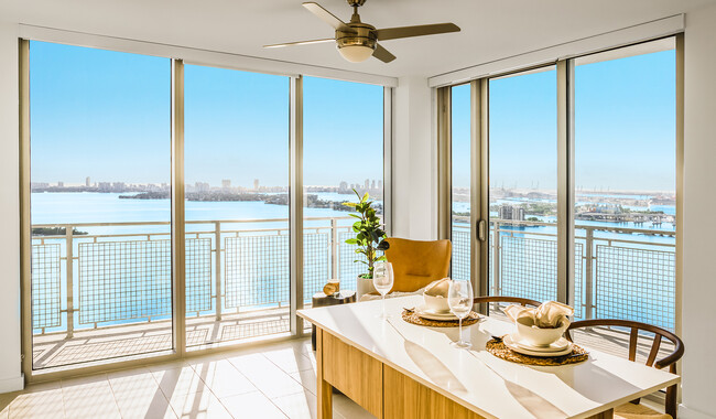 Enjoy stunning views of Biscayne Bay from inside your home - The Watermarc at Biscayne Bay