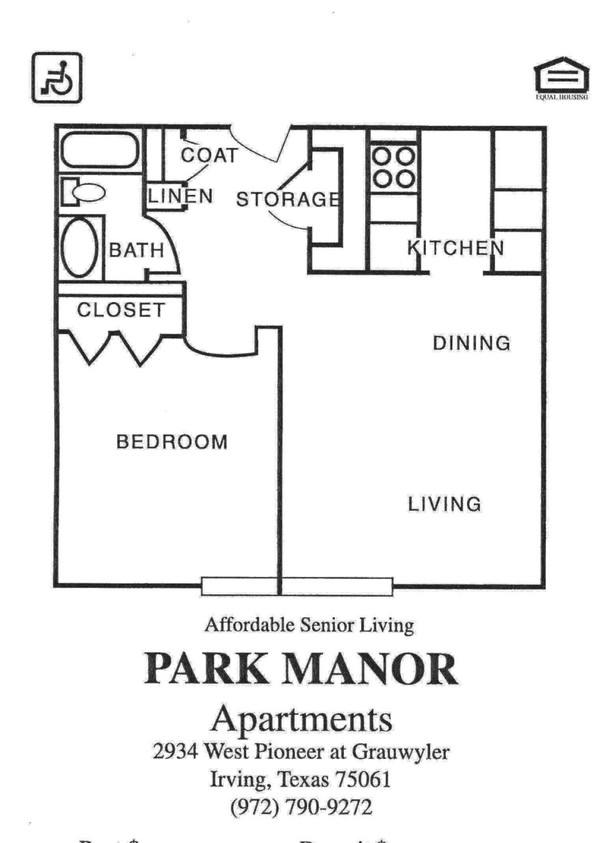 1BR/1BA - Park Manor Apartments--55+