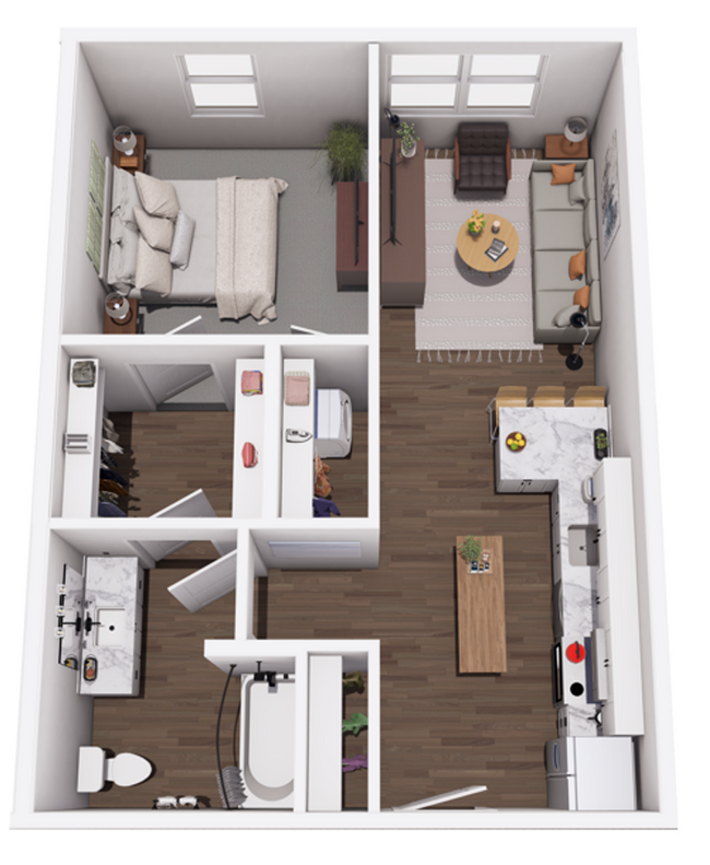 Plano de planta - Station House Apartments