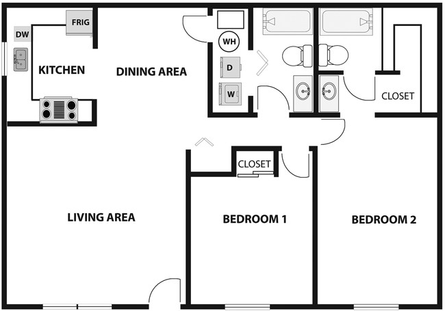 Plano de planta - Newark Green Apartments