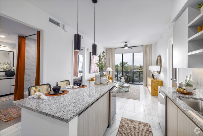 2BR, 2BA - 1087SF - Kitchen - Aura North Miami Beach