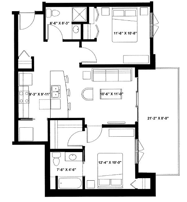 The Ideal Apartments Madison Wi Floorplan The Ideal