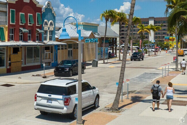 Downtown Fort Myers Beach is a popular entertainment district.