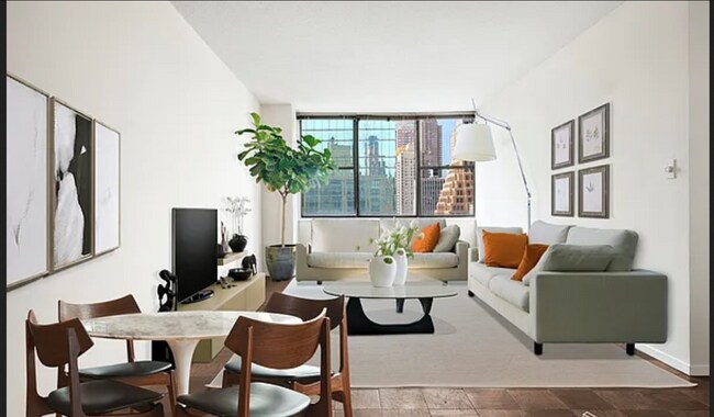Living Room - staged - 301 E 45th St