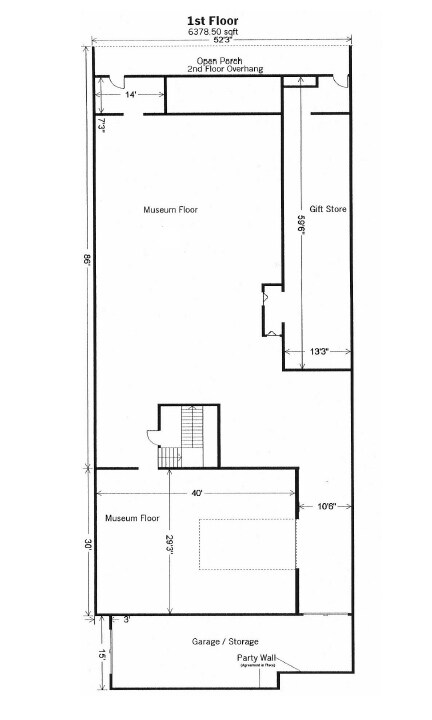 Plano de planta del primer piso - Artillery Lofts