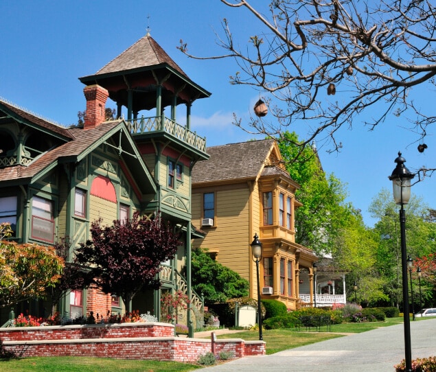 Historic houses in Old Town San Diego