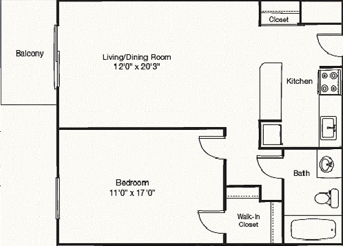 1BR/1BA - Gabrielle Apartments
