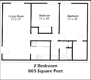 2HAB/1BA - Valley View Apartments