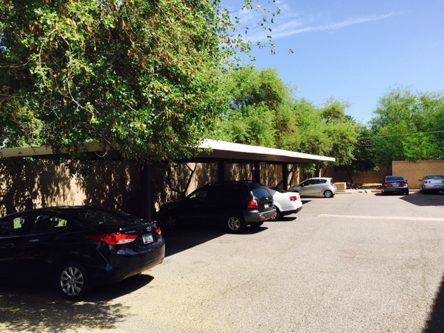 Exterior covered parking - Stanley Place Apartments