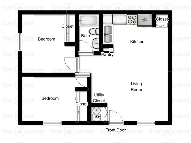 2BR/1BA - Ridgeview Apartments