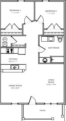 2HAB/1BA - Chapel Hill Commons I