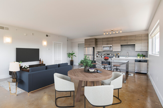 Inviting Living Room - Marine St. Lofts