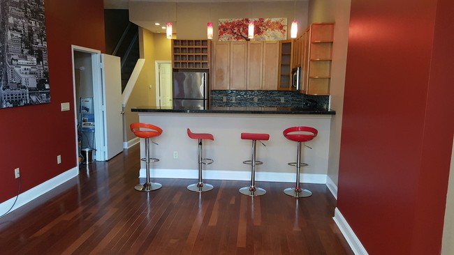 Upstairs kitchen and living room - 2100 Sinton Ave