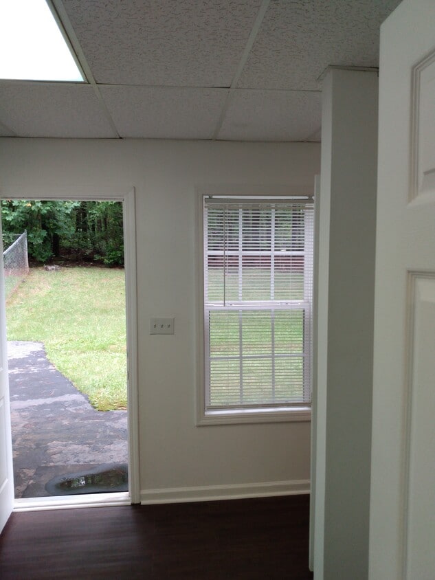 Looking out to private property in woods - 1346 Center Point Rd