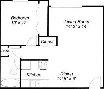 1HAB/1BA - Viking Terrace Apartments