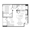 1BR 1BA (A05 - 862 SF)
