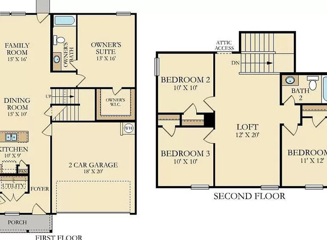 2 story 4 bedroom 2.5 bath - 15216 Purple Drop Cv