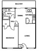 1 bed 1 bath 708 sq. ft.