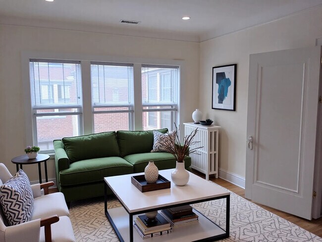 Virtually Staged Living room - 727 Hinman Ave